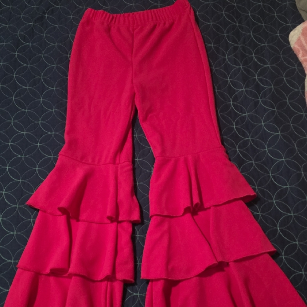 SHEIN Kids Ruffled Pink Pants